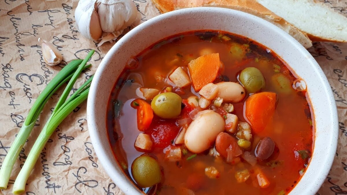 Так выглядит готовый фасолевый суп