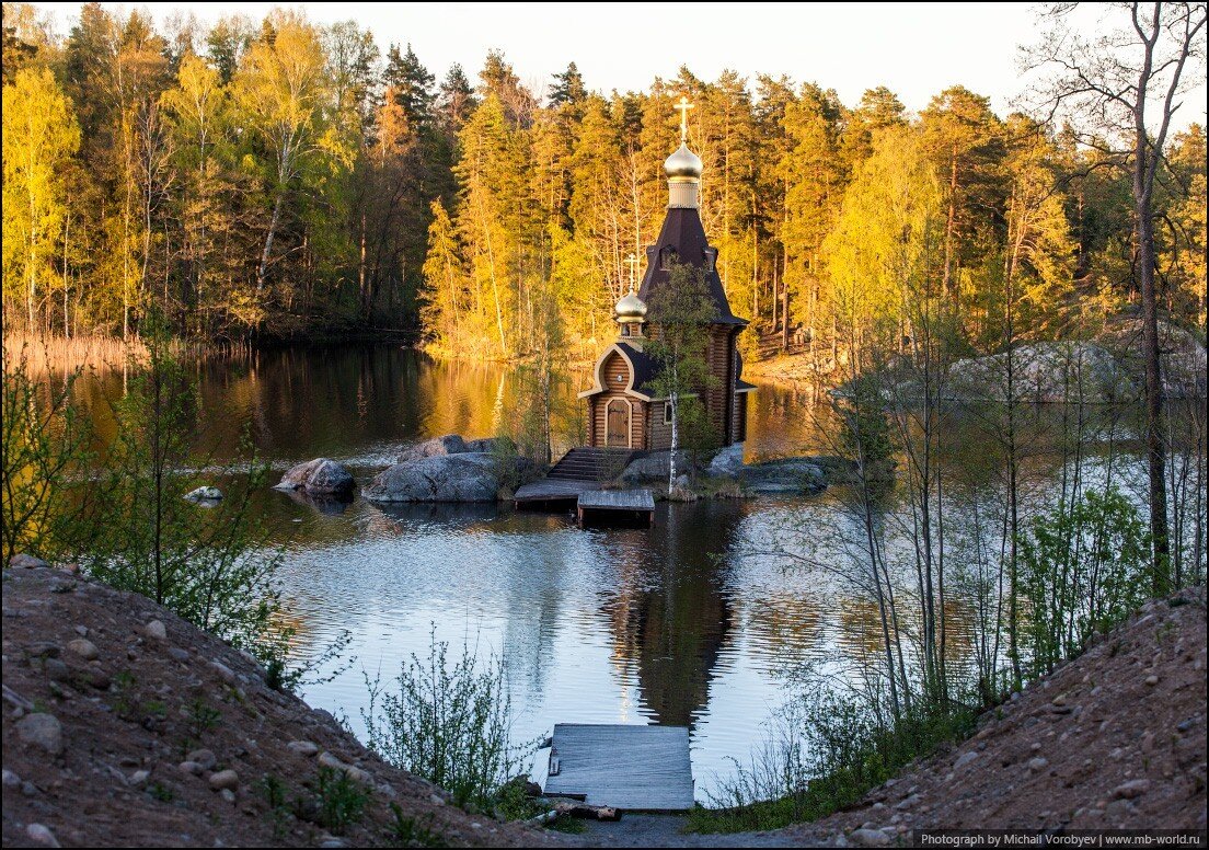 ХРАМ АПОСТОЛА АНДРЕЯ ПЕРВОЗВАННОГО НА ВУОКСЕ. Пейзажи, Озеро, Озера