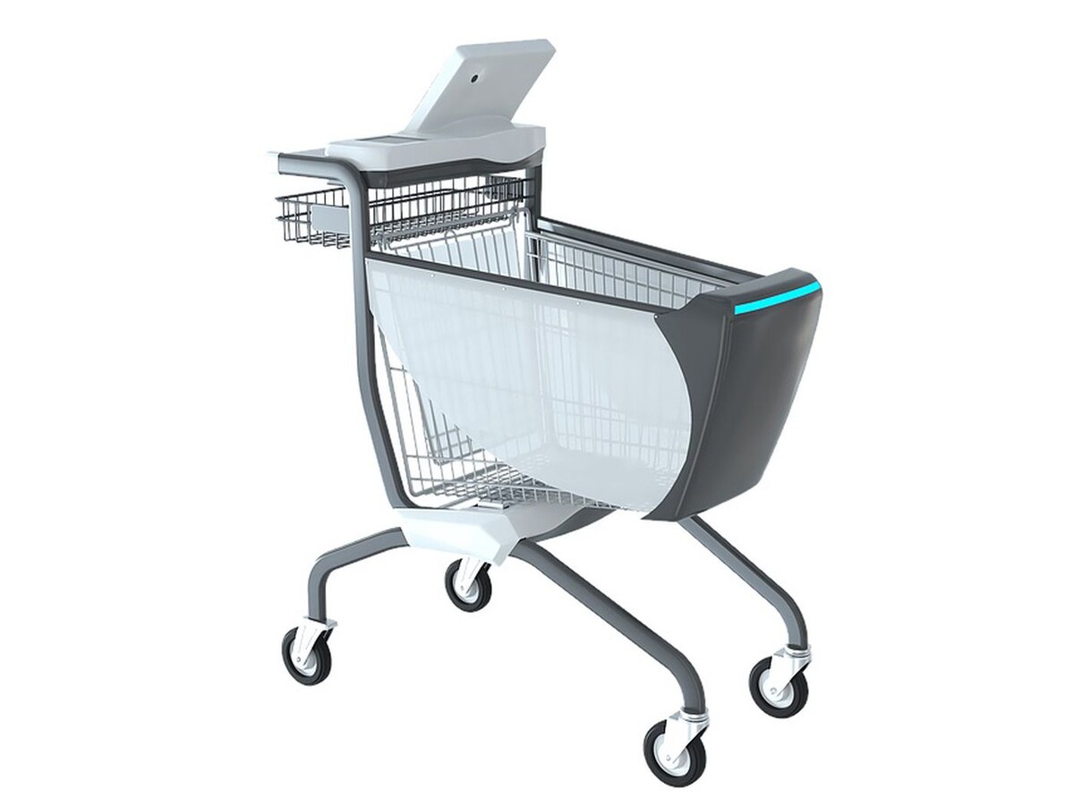 Смарт-тележка со встроенной кассой.