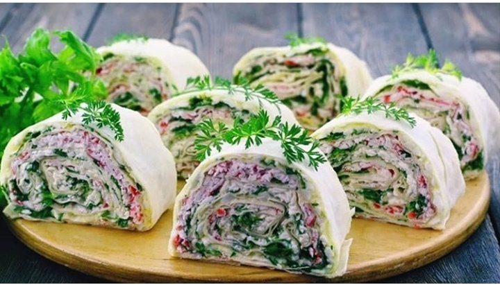 Закуска из лаваша