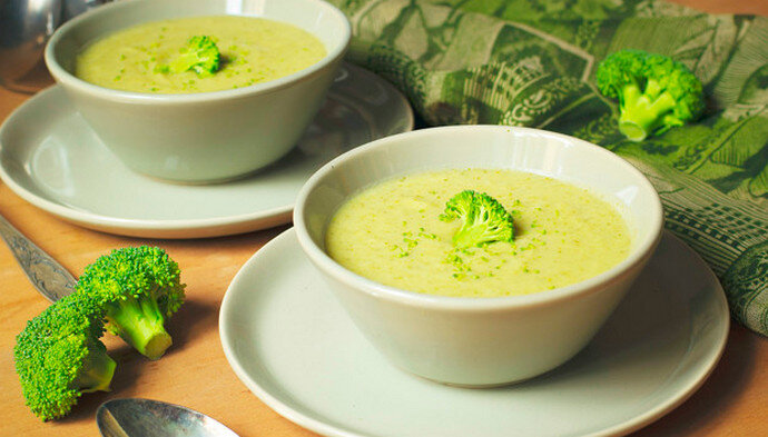 Суп-пюре из брокколи со сливками - рецепт с фото пошагово