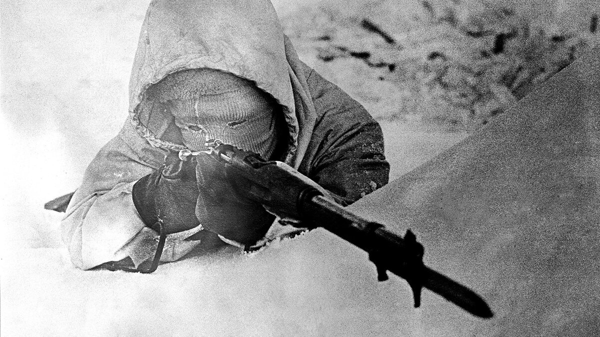 Шведский доброволец в северной Финляндии в феврале 1940 года. AP