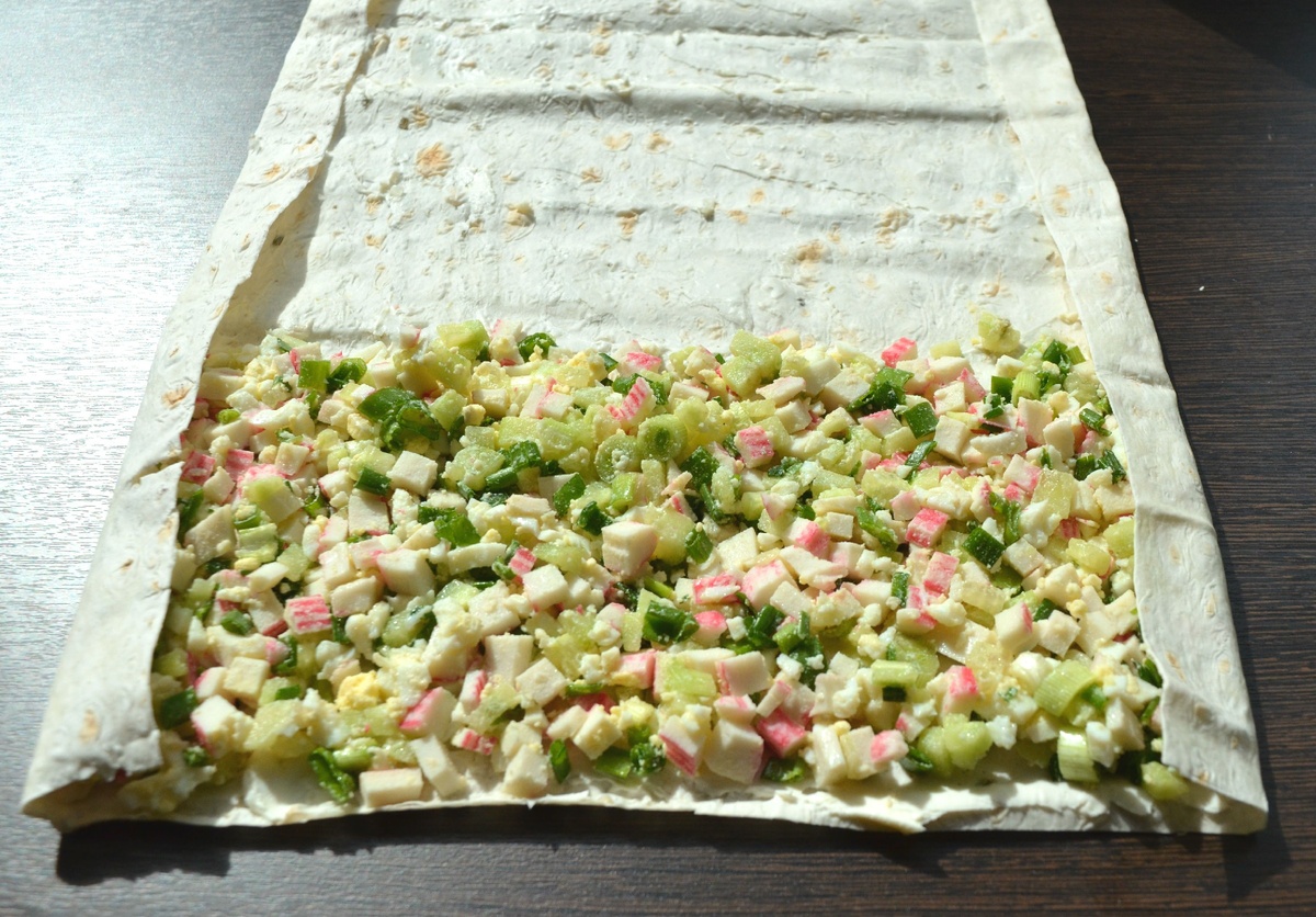 Выкладываем начинку