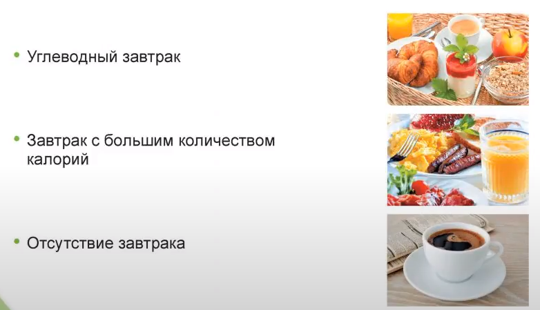 Основные ТИПЫ современных  ЗАВТРАКОВ