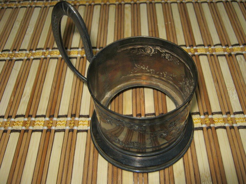 Подстаканник подарочный, мельхиор. Из личной коллекции.