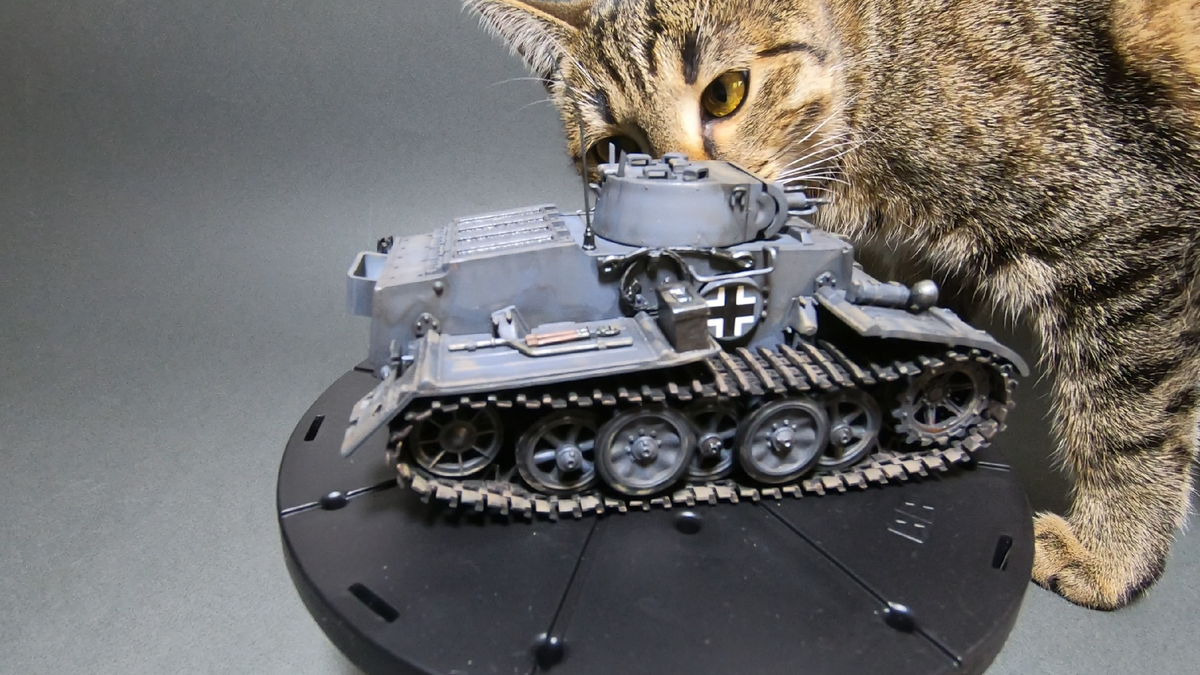Котейка любит танки:)