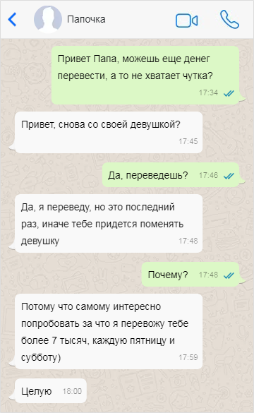 Мой друг хотел попросить на карманные расходы и вот что из этого получилось, отец кратко и забавно объяснил)