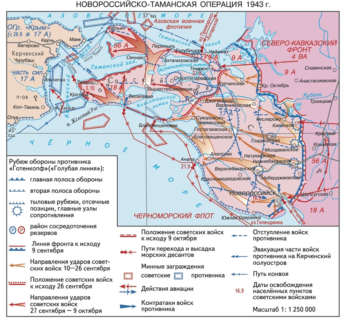 Карта битва за кавказ 1942 1943 гг