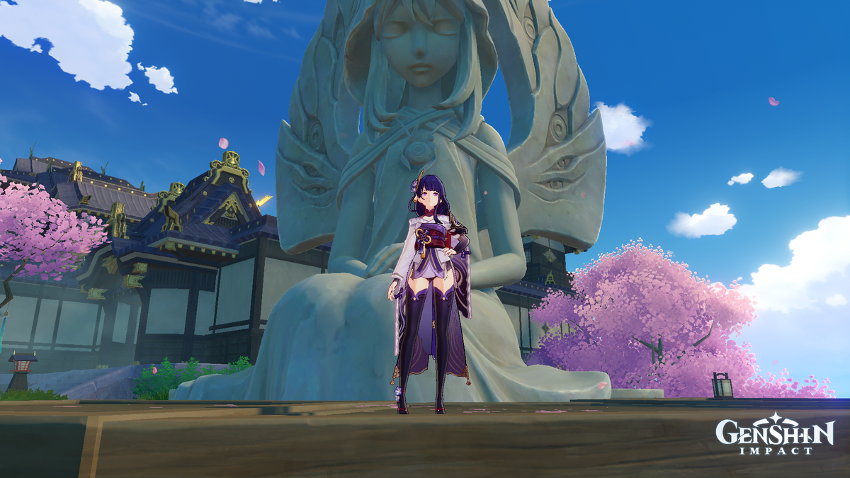 Скриншот из игры Genshin Impact (Достаточно не плохой кадр как по мне)