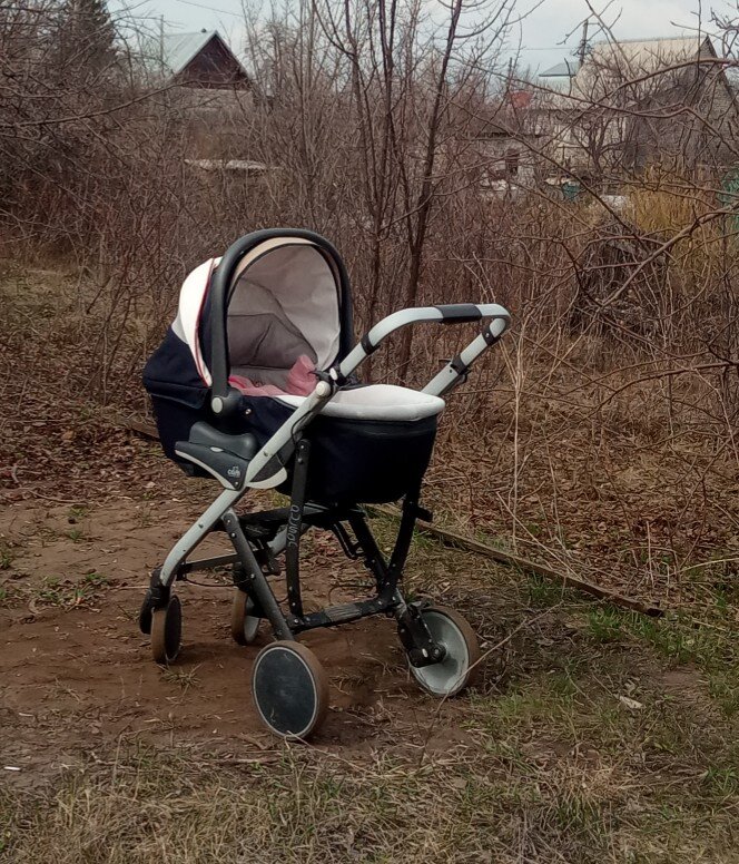 Моя вторая коляска и наша первая поездка на дачу