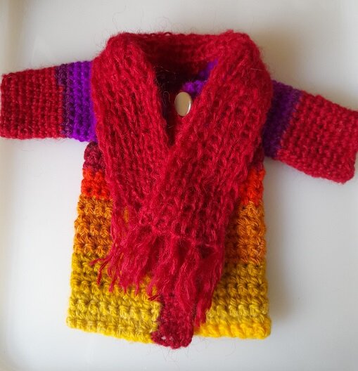 Вязаное пальто-кардиган "Кораллы". Март, 2022. 