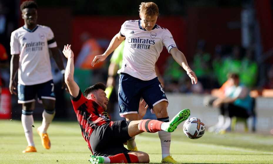    Капитан «Арсенала» Мартин Эдегор ведет «канониров» к победам. Фото: Reuters