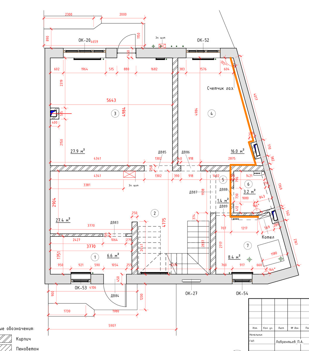 Технические планы, предлагаемые студией Okdesignspb Павла Лаврентьева