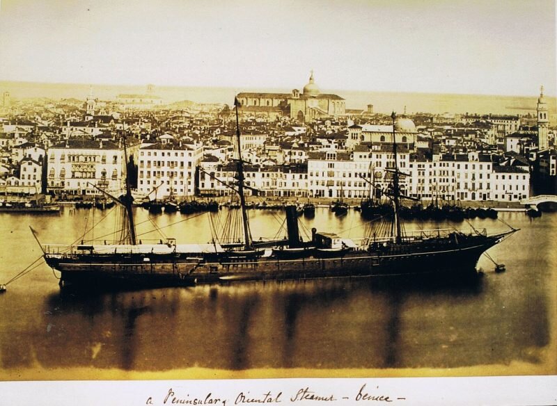 Пароход Peninsular & Oriental Steam Navigation Company в Венеции (1870 г.)