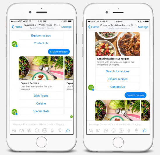 Чат-бот Whole-foods для Messenger
Архив «ММ»
