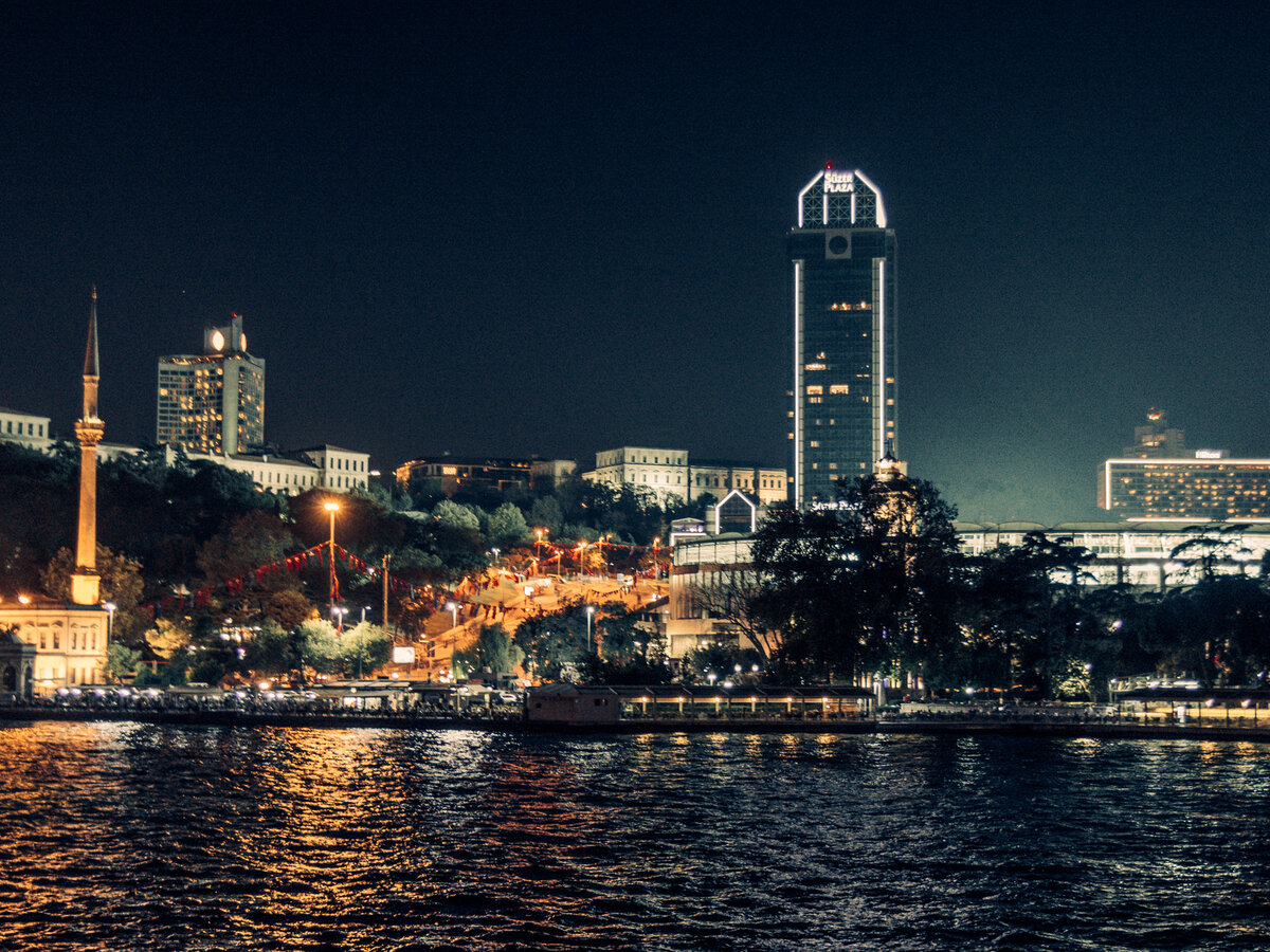 Стамбул Босфор фото ночью