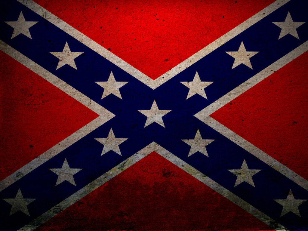 Боевое знамя конфедератов времён гражданской войны в США - икона истинных "белых англосаксонских протестантов" и знаменитейший атрибут американского байк-движения...