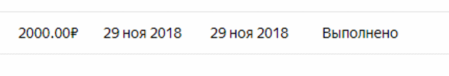 первый вывод средств за 2 недели, монетизация началась 15 ноября 2018 года.