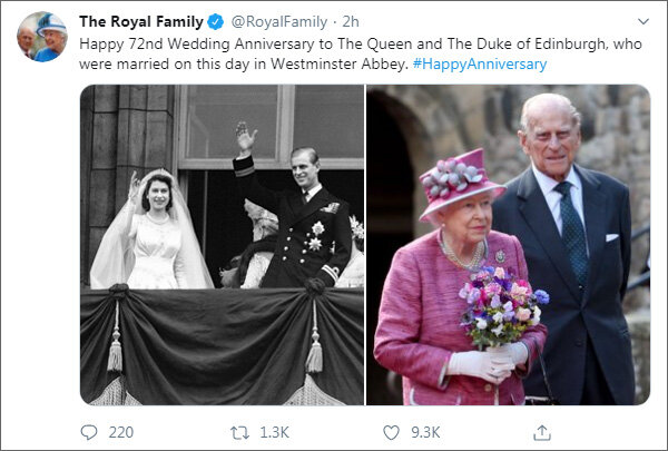 Из твиттера The Royal Family (https://twitter.com/RoyalFamily)