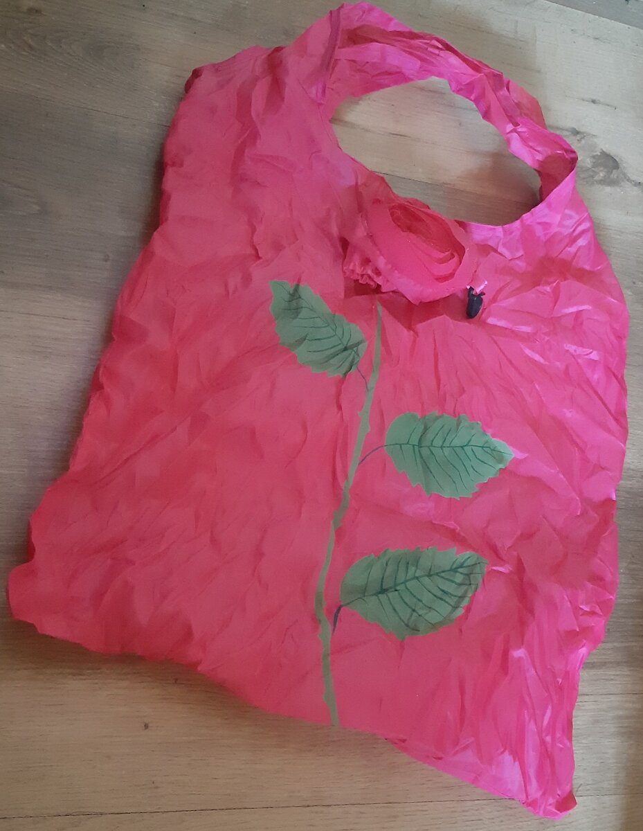 "Обновка" нашей сотрудницы. Абсолютно невесомая, но очень крепкая сумка для покупок.