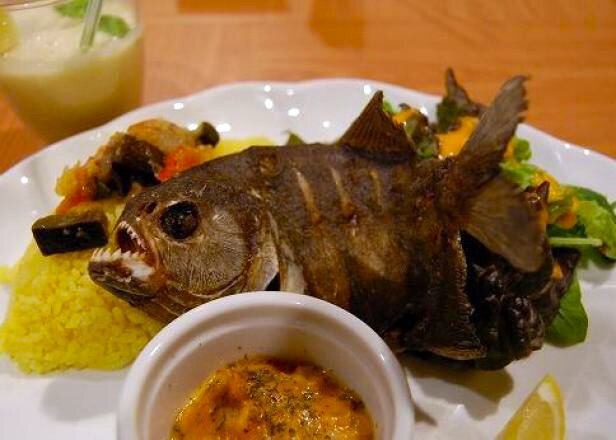 Жареная пиранья