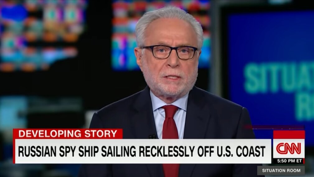 Фото для иллюстрации : кадр из репортажа СNN-Russian spy ship sails recklessly off US coast