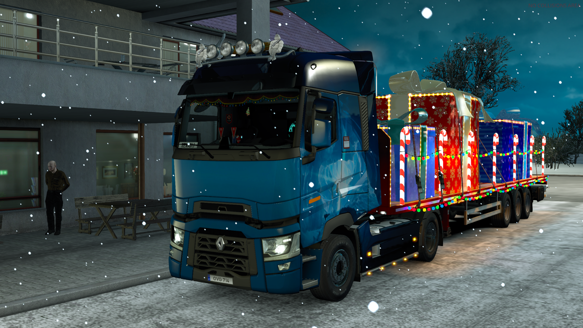 Euro truck simulator 2 2022. Ets2 Рождественская елка. ETS 2 Рождественский инвент. Етс 2 мод на новогодние украшения для фур. Перевозка новогодней ёлки етс2