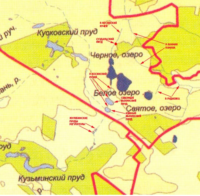 Косинские озера карта