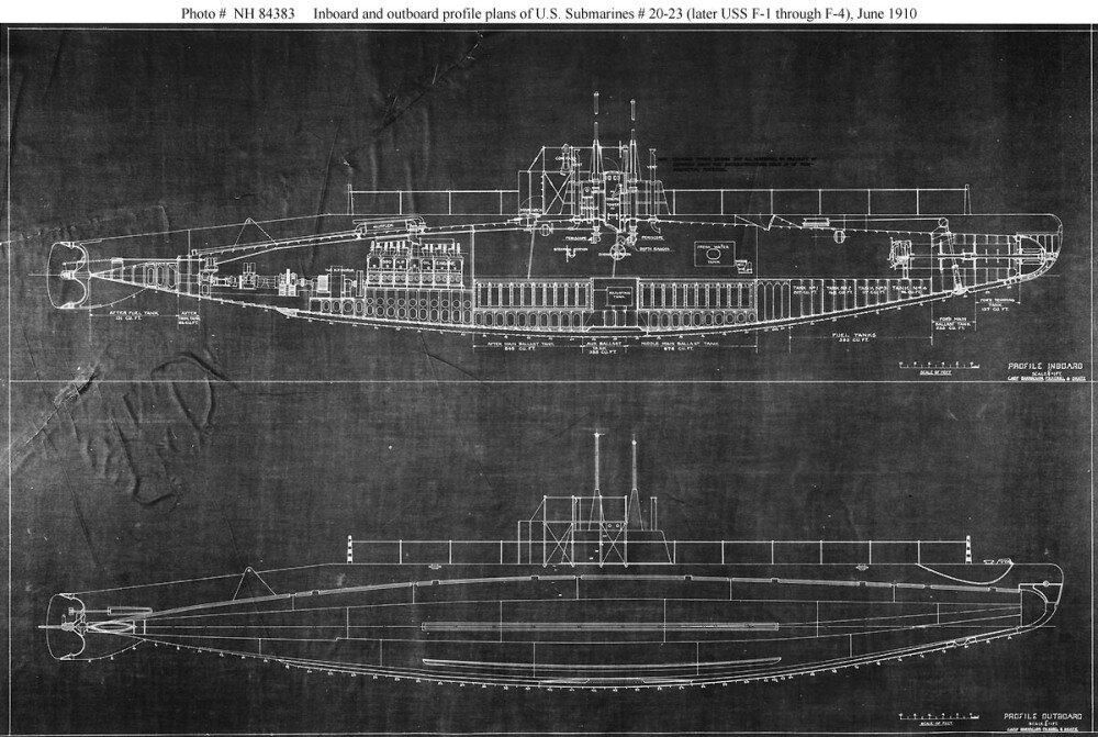 "Синьки" чертежей лодок серии F