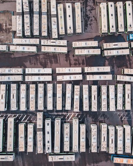 Брошенный автобусы в Москве