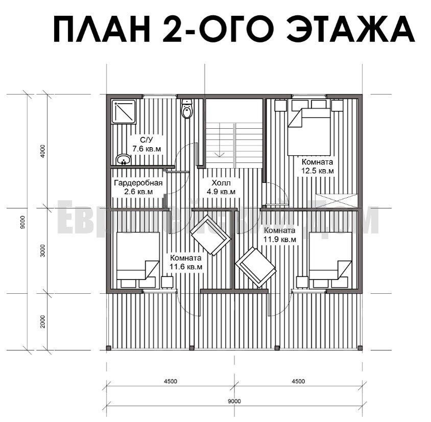 Очень удобный дом с 4 спальнями и 2 сан узлами