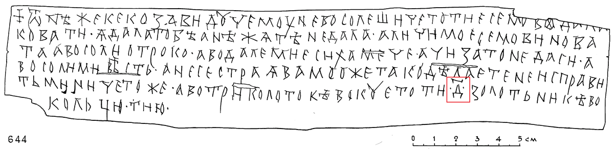 Грамота №644. От Нежки к ее брату Завиду (упрек в невыполнении заказа на колтки), 1100‒1120 гг.