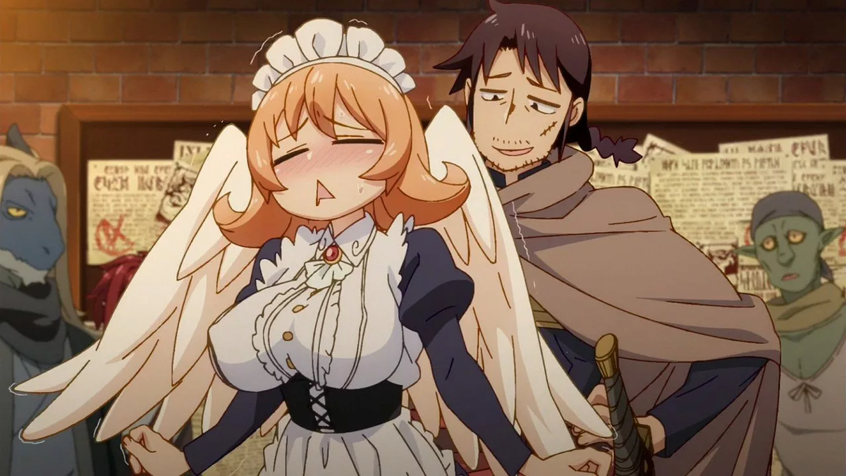 Кадр из аниме "Межвидовые рецензенты "