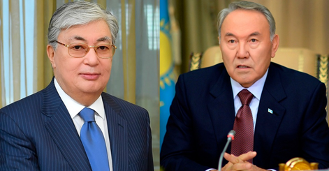 Н.А.Назарбаев(справа) и его преемник - Президент Казахстана Касым-Жомарт Токаев