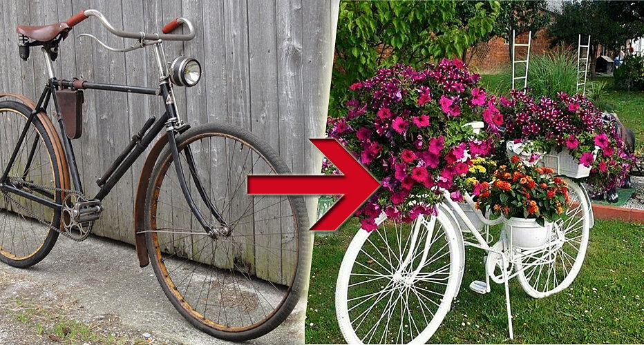 Садовая цветочница на 5 кашпо Велосипед 53-604 металлическая 53-604