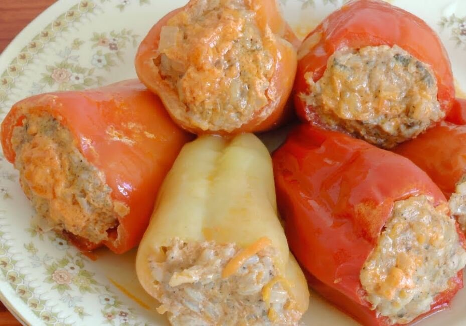 Перец фаршированный мясом и рисом - пошаговый рецепт с фото