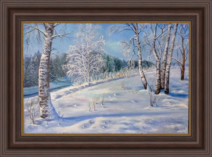 Зима. Холст, масло 40*60см. Автор: Степанова Елена.