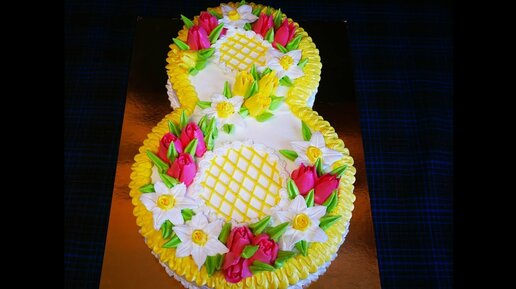 Бисквитный торт с заварным кремом рецепт с фото