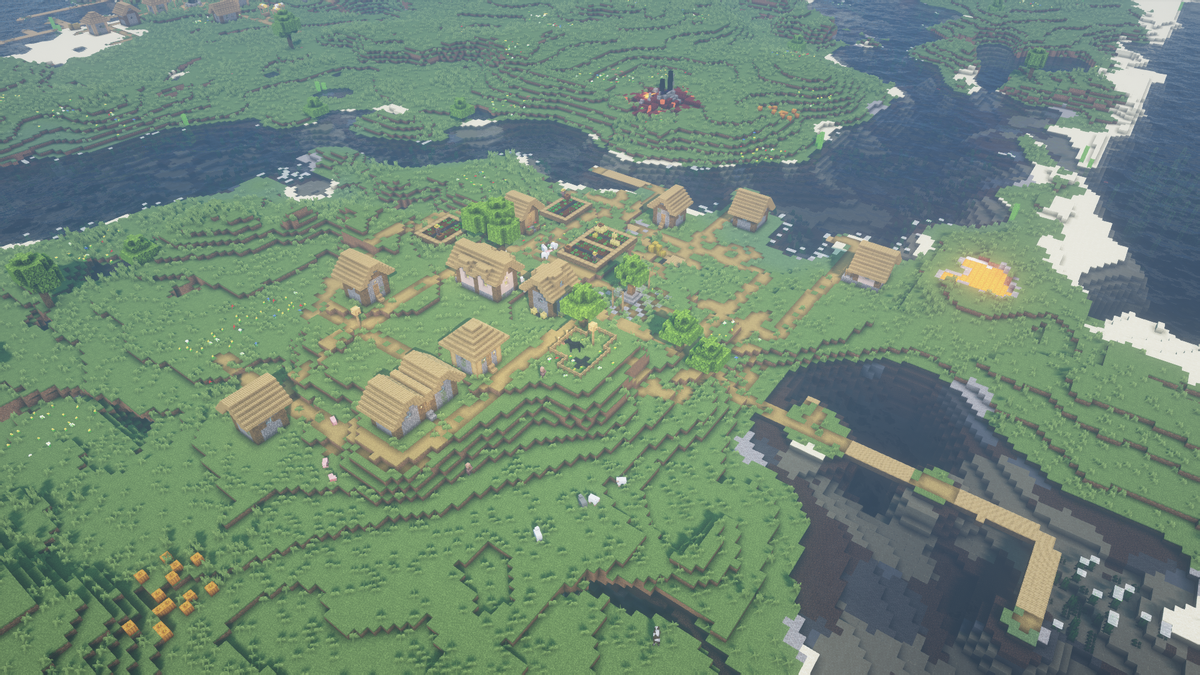 Деревня рядом с разрушенным порталом.