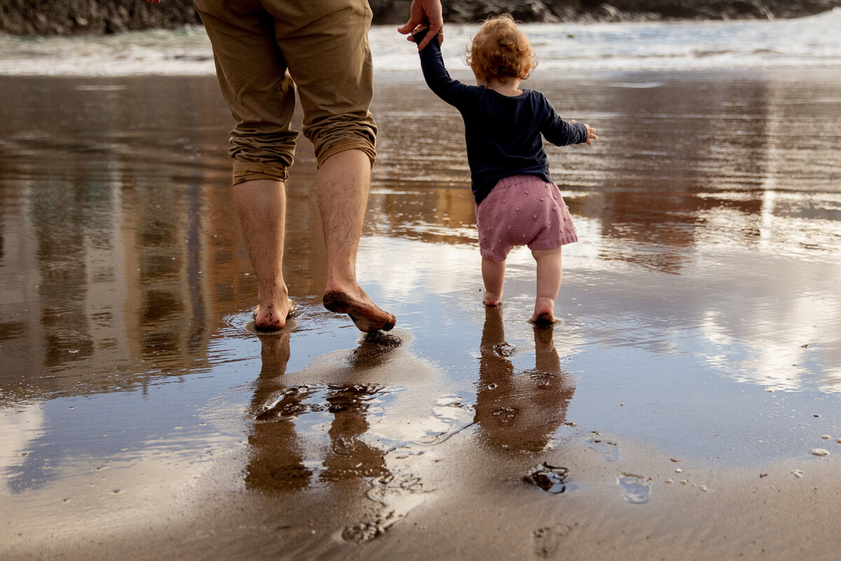 Father with child Walking