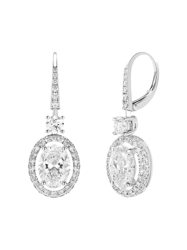 Серьги Mercury Classic из белого золота с бриллиантами
