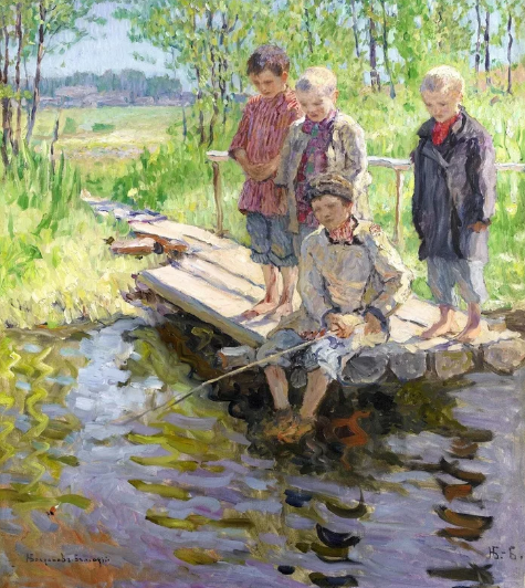 Начало деревенской были «Серебряный купол в голубом небе» (в сокращении) / Илл.: Художник Николай Богданов-Бельский