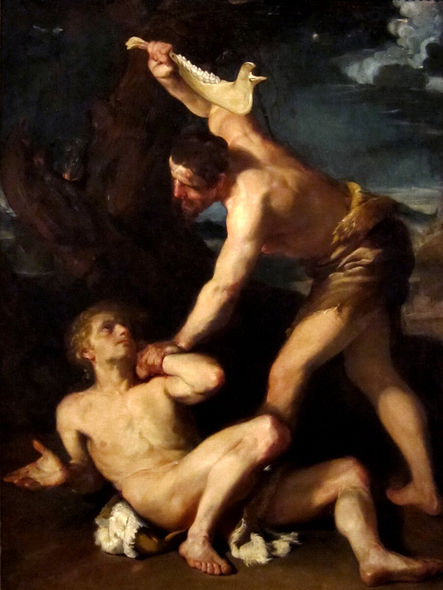 "Cain killing Abel" Gaetano Gandolfi 