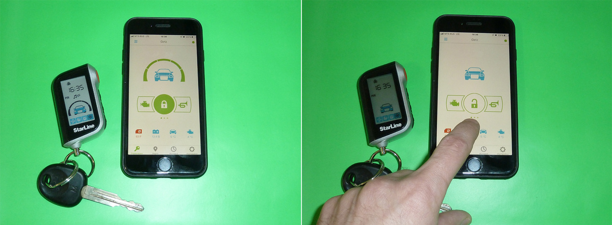 Все действия брелока дублируются в программе, а также приходят уведомления на телефон! 