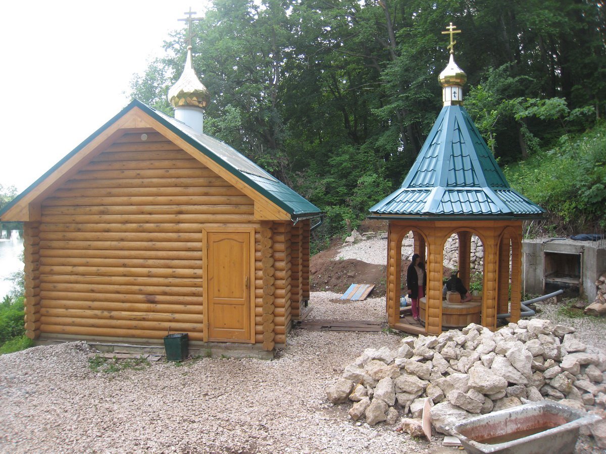 на берегу родник
