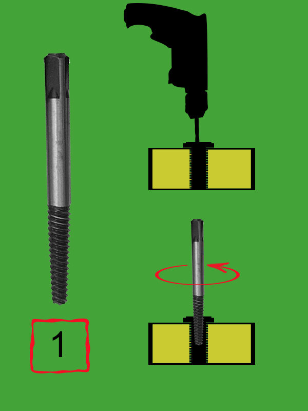Экстрактор для выкручивания сломанных болтов фото