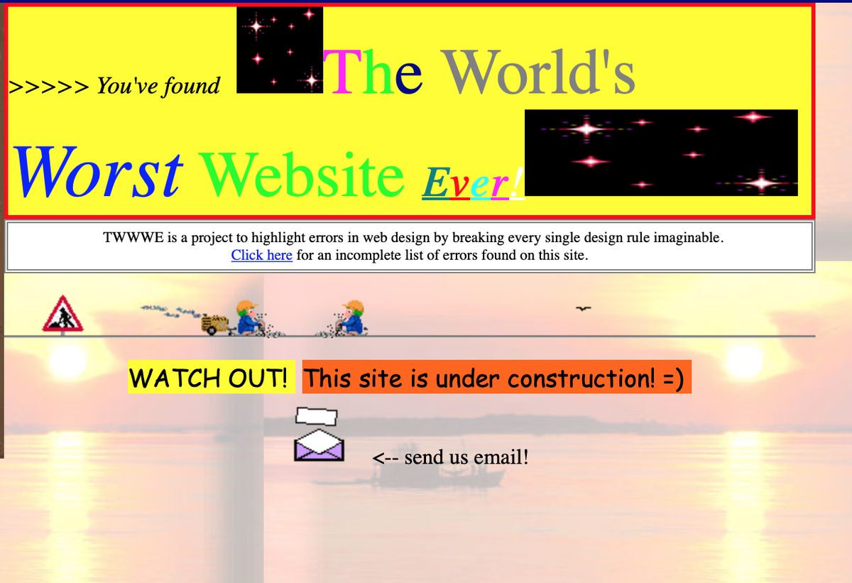 Bad web. Worst site ever.