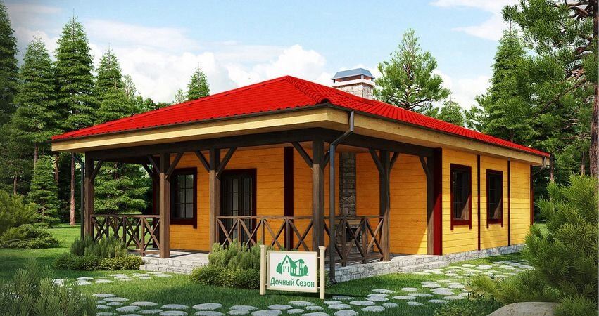 Каркасный дом "Эрфурт", 84 кв. м., от строительной компании "Дачный Сезон"