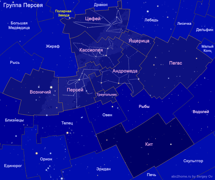 Созвездие персея и андромеды рисунок 3 класс