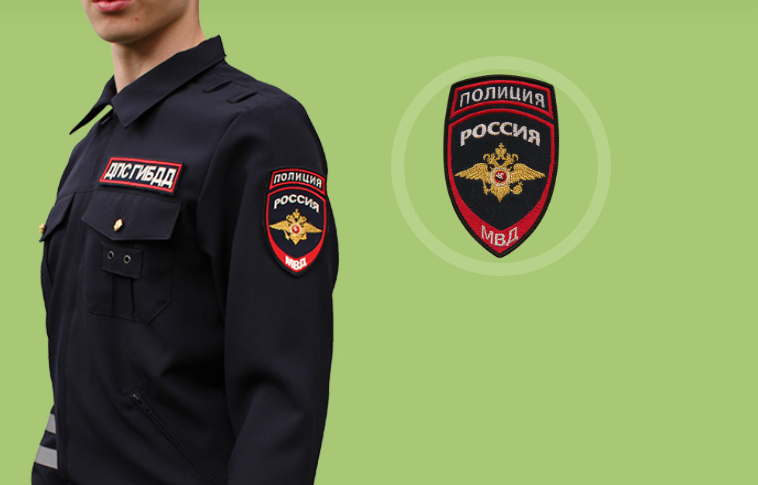 Поло полиции нового образца шевроны